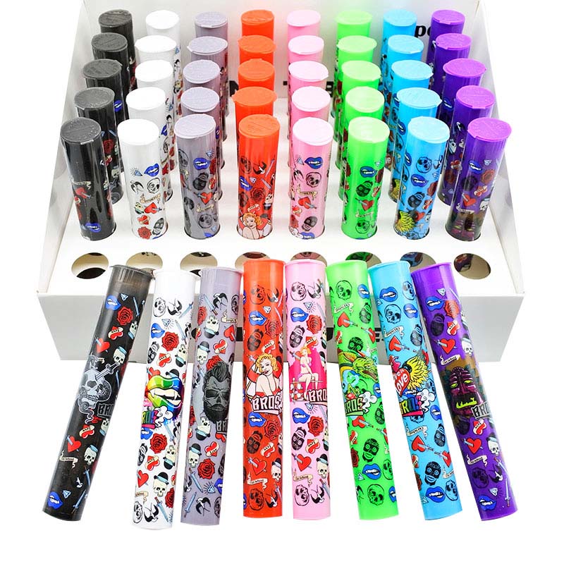 115mm Label Custom Prerolled Cone Blunt Holder Plastic Pop Top Pre-Roll Tube